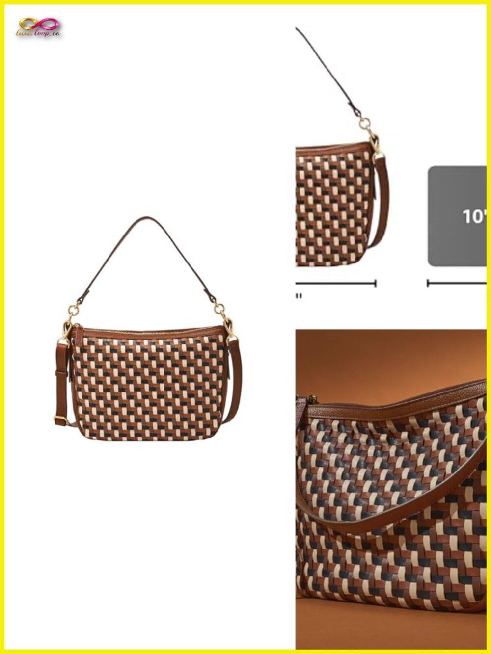 Genuine Leather Crossbody Purse with Adjustable Strap - Picture 1 of 7